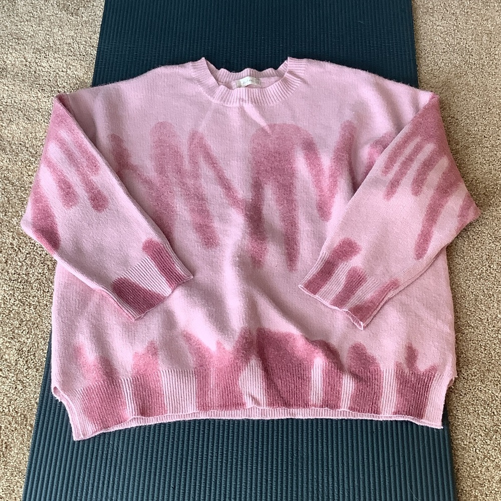 Altar'd State Pink Abstract Women's Sweater